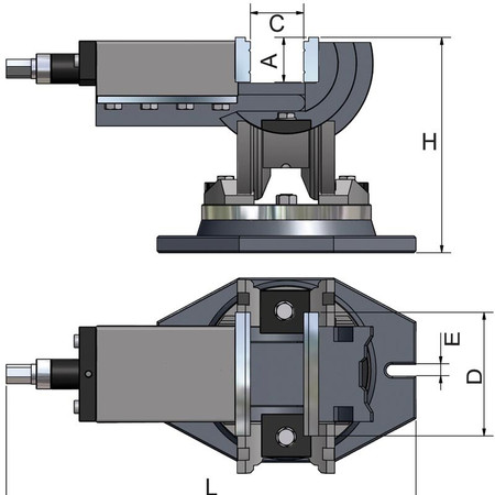 Imadło Maszynowe Trójosiowe MV3-125 Optimum 3354178