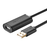 Kabel przedłużający USB 2.0 UGREEN US121, aktywny, 10m (czarny)
