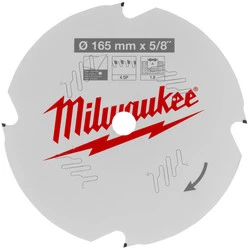 Tarcza pilarska do drewna 165x15,87mm 4 zęby Milwaukee 4932493217