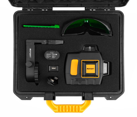 Laser płaszczyznowy 3×360° 40XL, zielony, 40 m, zestaw w walizce SMART