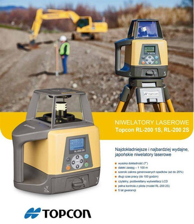 NIWELATOR LASEROWY TOPCON (WIĄZKA CZERWONA) RL-2002S NIVEL