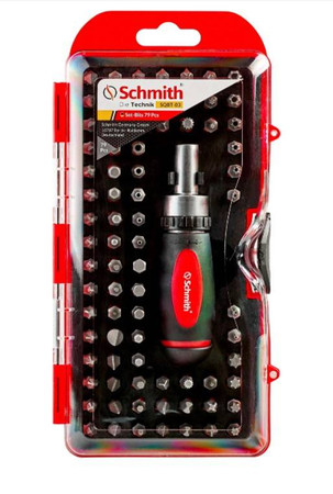 KOMPLET BITÓW Z UCHWYTEM 79szt. SCHMITH SQBT-03