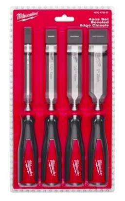 Dłuta do drewna 6, 12, 19, 25mm o sfazowanej krawędzi Milwaukee 4932479897