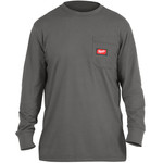 Koszulka szara M z kieszonką z długim rękawem Milwaukee 4932493039