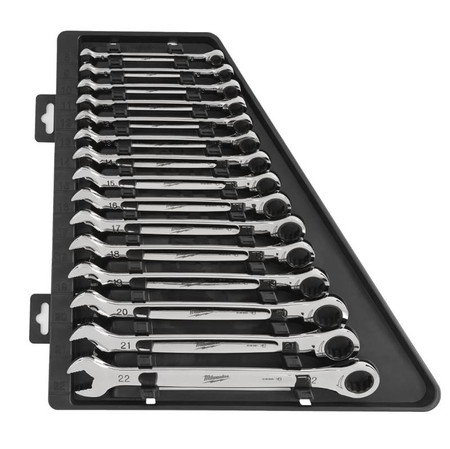 ZESTAW KLUCZY 15SZT.PŁASKO -OCZKOWE MILWAUKEE  4932464994