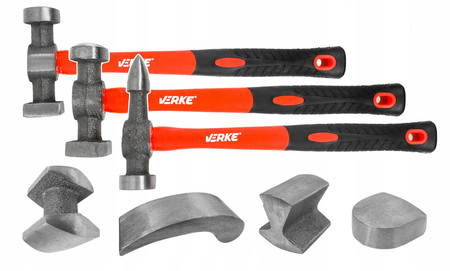 Zestaw narzędzi blacharskich 7szt do karoserii Verke V86224