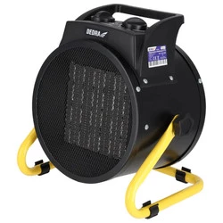 Nagrzewnica elektryczna PTC 3,0kW, Okrągła czarna, Stojak Dedra DED9931C