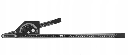 Kątownik kątomierz nastawny 0-180° 230x500mm Verke V06159