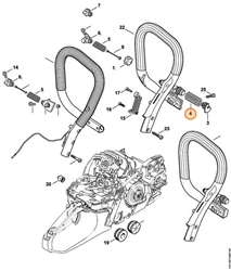 STIHL Sprężyna uchwytu rękojeści pilarki 1141-791-3112