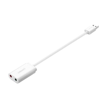 Zewnętrzna karta dźwiękowa USB UGREEN  US205 15cm (biały)
