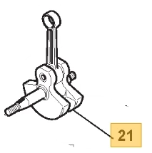 WAŁ KORBOWY SB44D STIGA 118801278/0