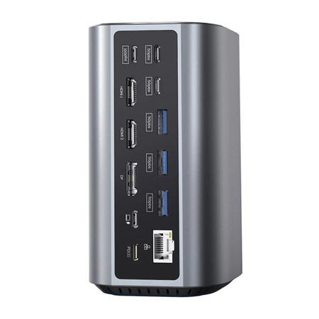 Stacja dokująca 17w1 Blitzwolf BW-TH15 2xHD+DP+4xC+3xUSB 3.0+USB 3.1+C 3.2+C PD+RJ45+micro SD+SD+3,5mm Audio