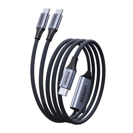 Uniwersalny kabel Ugreen L533 USB-C x2 PD, 140W, 2m