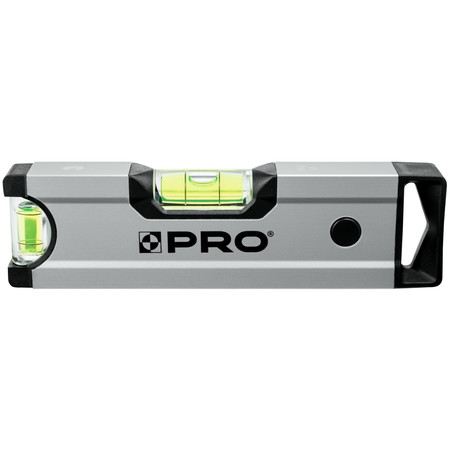 Poziomnica kieszonkowa 17cm PRO600 anodowana z magnesami PRO A6017