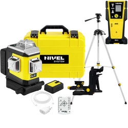 Laser krzyżowy (zielony) 3x360 Nivel System CLx3G + czujnik statyw zestaw
