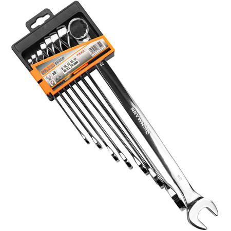 Klucze płasko-oczkowe długie 8-24mm 8szt Richmann C6350