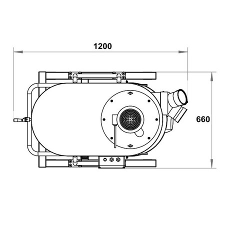 Odciąg cyklonowy OPTIMAT RLA 2000 1450m3/h 230V - zdalne sterowanie na pilota