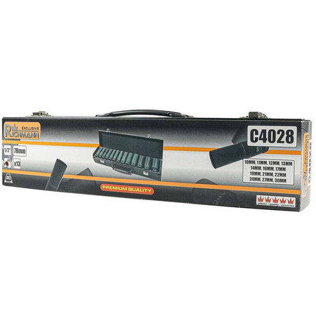 Nasadki Długie Udarowe 12-kąt 1/2'' 10-30mm 13szt Richmann C4028