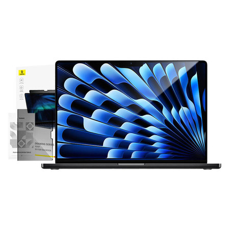 Magnetyczna ochronna nakładka prywatyzująca Baseus Magic Drawing dla MacBook Air 15.3" (2023/2024) + zestaw czyszczący (przeźroczysty)