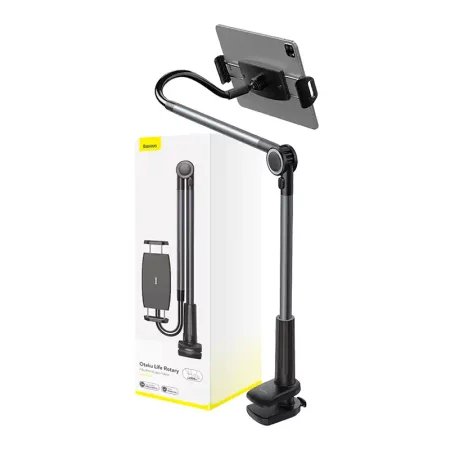 Uchwyt z klipsem Baseus Otaku Life Rotary Pro na telefon/tablet (szary)