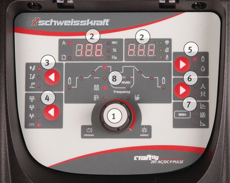 Spawarka inwerterowa CRAFT-TIG 201 AC/DC PULSE Schweisskraft 1074202 + zestaw bitów i wierteł