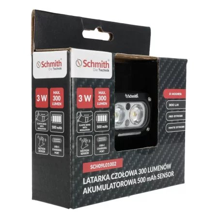Latarka czołowa 300lm Schmith SCH09L01002