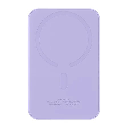 Magnetyczny mini powerbank Baseus 5000mAh 20W (fioletowy)
