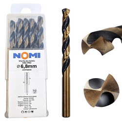 Wiertło do metalu 10 szt. 6,8mm Nomi hrc pro do stali tworzyw aluminium drewna