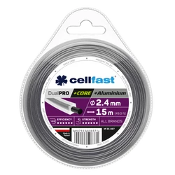 Żyłka tnąca do kosy z rdzeniem 2,4 mm 15m kwadrat CELLFAST 35-067