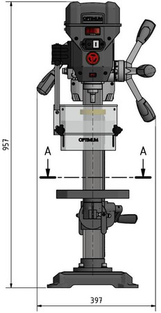 Wiertarka stojąca Optidrill DQ 20V Optimum 3191080 + zestaw bitów i wierteł