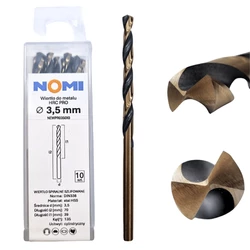 Wiertło do metalu 3,5mm Nomi hrc pro do stali tworzyw aluminium drewna 