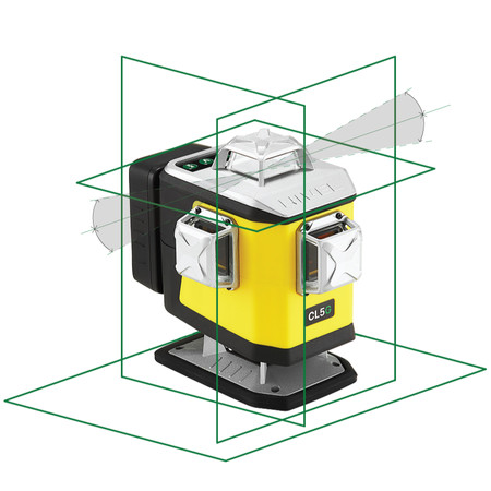 Laser krzyżowy (zielony) 4x360 Nivel System CL5G + czujnik statyw zestaw