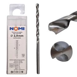 Wiertło do metalu 10 szt. 2,9mm Nomi hrc vector do stali tworzyw drewna żeliwa