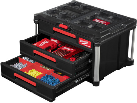 SKRZYNIA NARZĘDZIOWA PACKOUT Z 3 SZUFLADAMI MILWAUKEE 4932472130