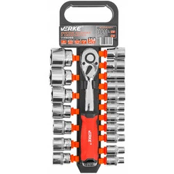 Klucze nasadowe z grzechotką 1/2'' 72T 19szt zestaw nasadek Verke V39095