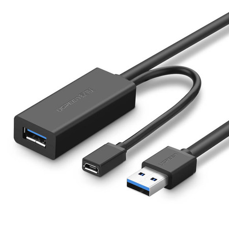 UGREEN US175 Kabel przedłużający USB 3.0, micro USB, 5m (czarny)