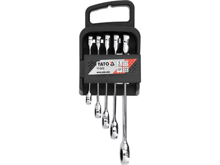 Zestaw kluczy oczkowych z grzechotką 5szt. Yato YT5038
