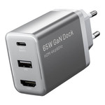 Ładowarka sieciowa Vention FJAH0-EU USB(C+A)+HDMI GaN (60W/5W/4K@60Hz) (szara)
