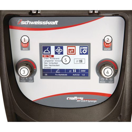 Spawarka Schweisskraft MIG CRAFT-ME 201 LCD P synergiczna 1071201