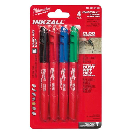MARKERY KOLOROWE 4szt MILWAUKEE 48223106