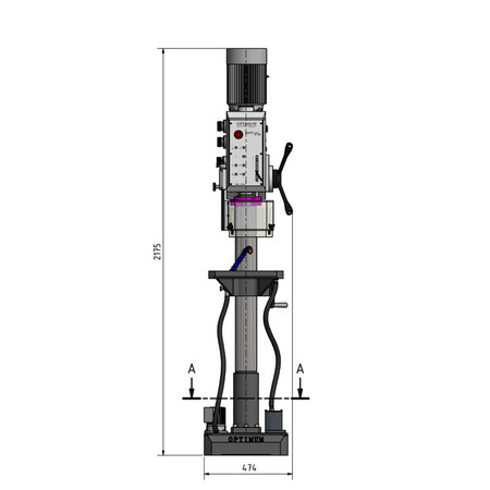 Wiertarka z przekładnią Optimum DH35V OPTIdrill 3034253