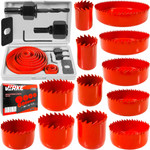 Zestaw otwornic do drewna 19-127mm 12+4szt Verke V05500