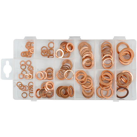 Podkładki miedziane 150szt Verke V06710