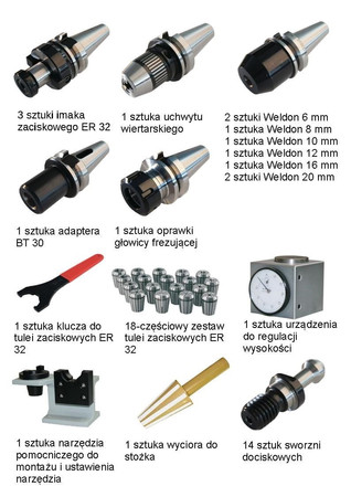 Zestaw frezów startowych Optimum BT 40 3353284 