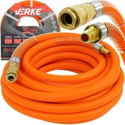 Wąż pneumatyczny 5m 12x17mm zakuwany gumowy miękki PVC+NBR Verke V81376