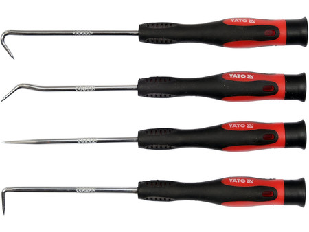 Zestaw haczyków z rękojeścią, zestaw 4 szt. Yato YT0843