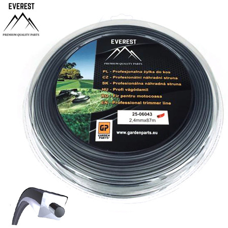 ŻYŁKA TNĄCA DUAL POWER LINE 2,4mm 87M EVEREST