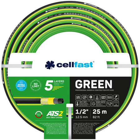 Wąż Ogrodowy 1/2'' 25m Green ATS2 Cellfast 15-100