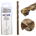 Wiertło do metalu kobaltowe 10 szt. 6,1mm hrc co Nomi do stali tworzyw aluminium