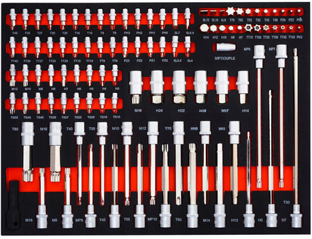Szafka narzędziowa 7+1 szuflad 250 elementów Verke V33107 + Lampa GRATIS
